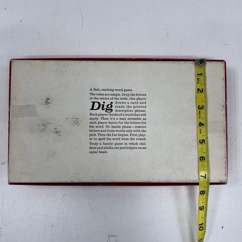 Parker Brothers Dig Word Game Vintage Family Board Game With Picks And Box
