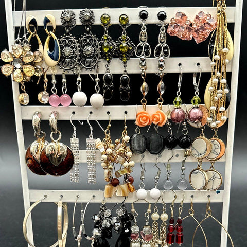 Mixed Costume Fashion Earrings Vintage to Modern Jewelry Lot of 30+ Pairs