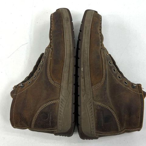 Carhartt CMX4023 Moc Toe Wedge Brown Leather Work Boots Men's Size 10