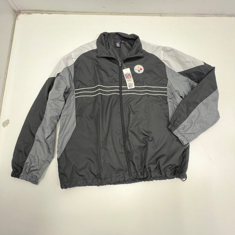 Vintage Y2K Reebok NFL Pittsburgh Steelers Windbreaker Jacket NWT Sz XL