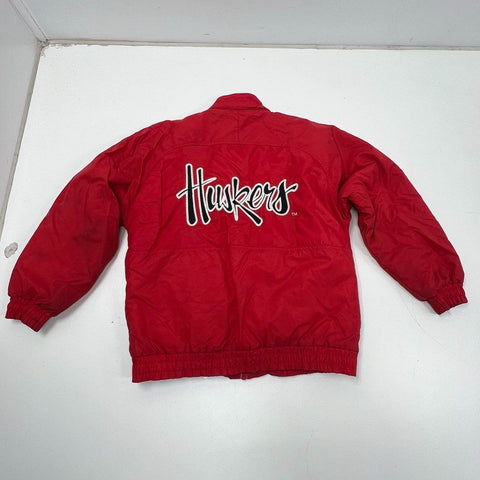 Vintage 90s Apex One Nebraska Huskers Quilted Lined Puffer Jacket NCAA Sz S