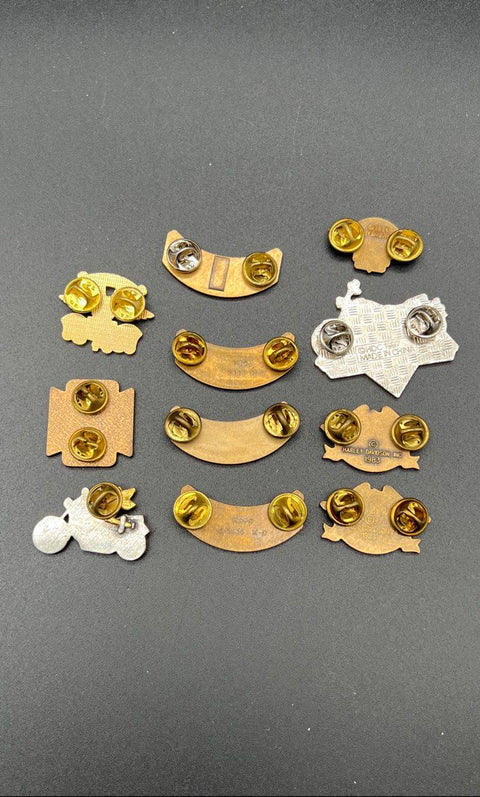 Vintage Harley Davidson HOG Biker Lapel Pin Lot of 12 Sturgis Las Vegas 2004