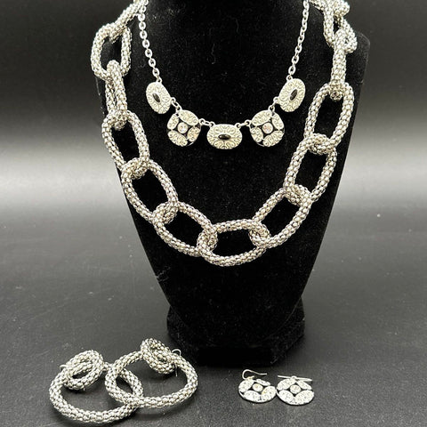 Costume Jewelry Lot 9 Matching Sets Necklaces Earrings Brooch Bracelet