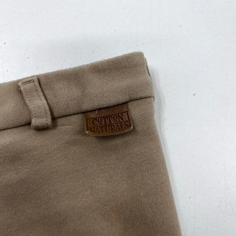 On Course Women's Tan Cotton Naturals Riding Jodhpurs Breeches Knee Patch Sz 32