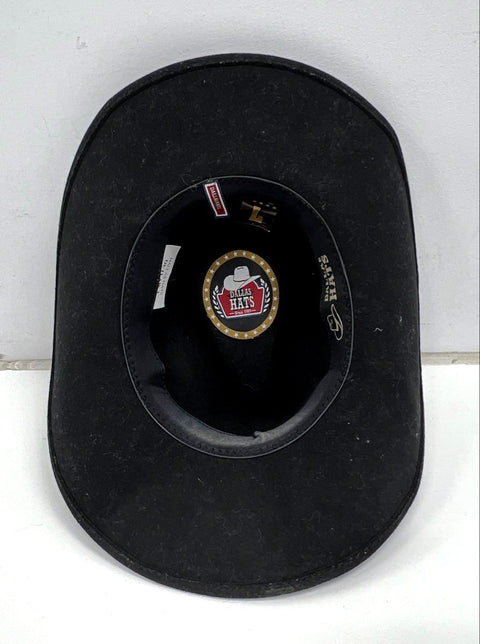 Dallas Hats Black Outlaw 3 Western Cowboy Hat Studded Star Band Size 7
