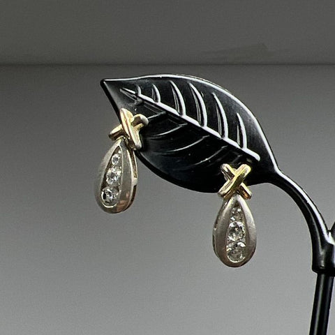 925 Sterling Silver with Stones Earrings 4 Pair