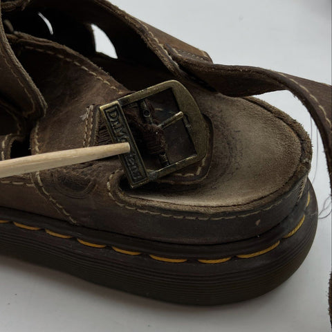Vintage 90s Dr Martens 8423 Made in England Brown Fisherman Sandals Size UK 9