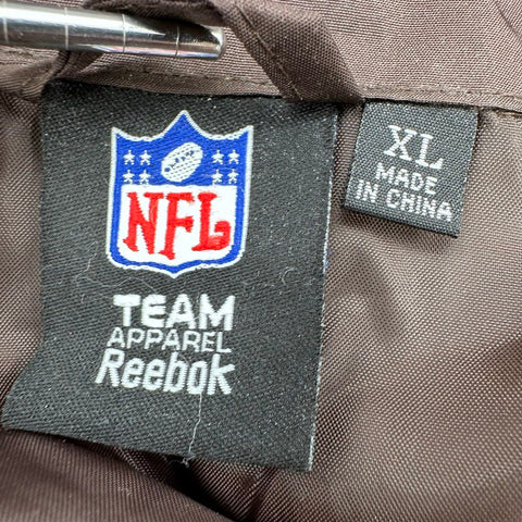 Vintage Reebok Men's Cleveland Browns NFL Full Zip Windbreaker Brown XL NWT