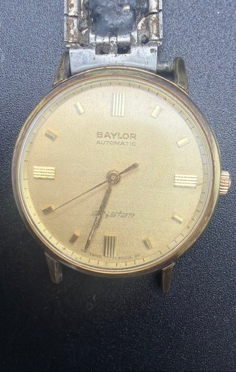 Vintage Mid-Century Men's Watch Face Lot Baylor Election Berco Gold Silver