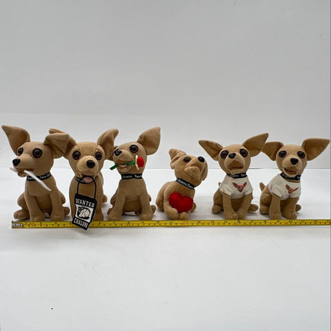 Taco Bell Chihuahua Plush Talking Dog Lot 6 Pieces Sound Works on 3 Vintage