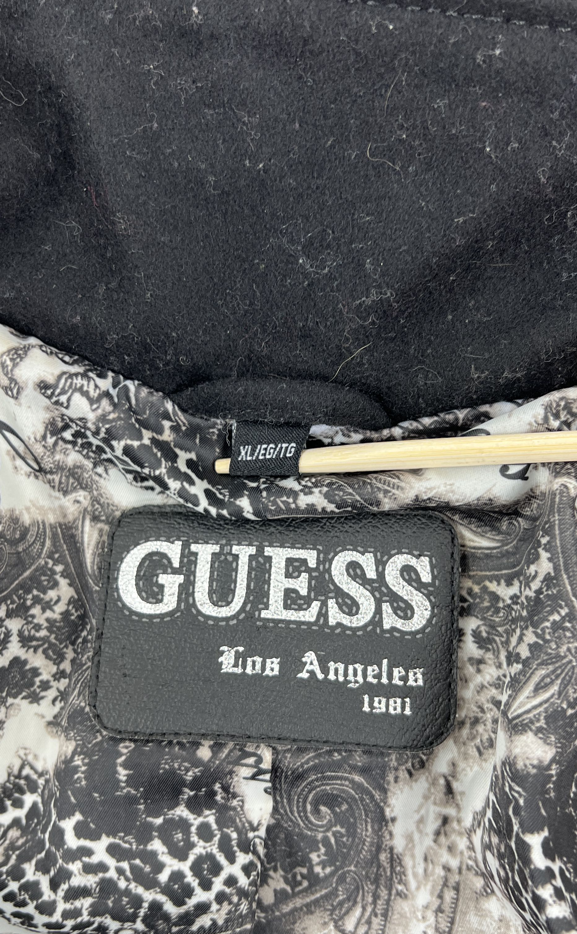 Guess Black Hooded Military Peacoat Coat Jacket Women's XL