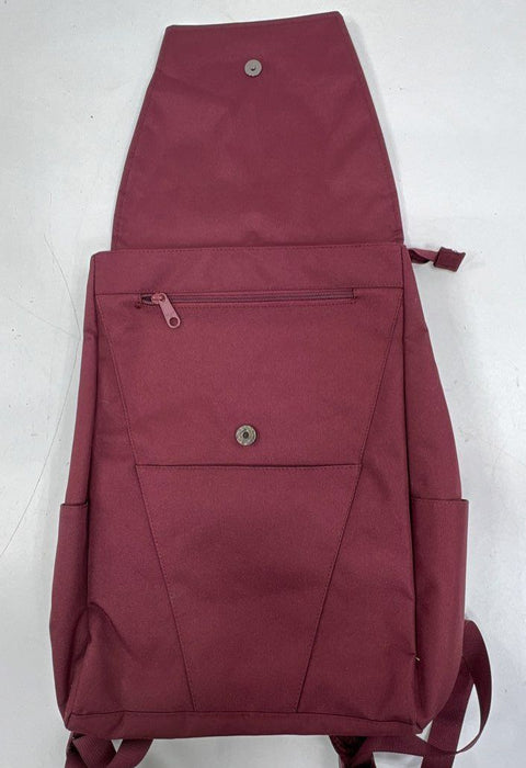 MAH Burgundy Minimalist Flap Top Backpack Rucksack MR20B195S06 NWT