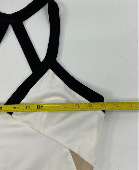 ABS by Allen Schwartz Colorblock Cutout Maxi Gown Evening Dress Sz L