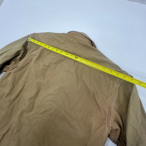 Vintage Y2K Carhartt S96 Brown Flannel Lined Shirt Jacket Men's L Tall