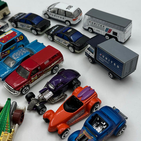 Hot Wheels Diecast Vehicle Lot Approximately 45 Cars NASCAR Tonka Matchbox