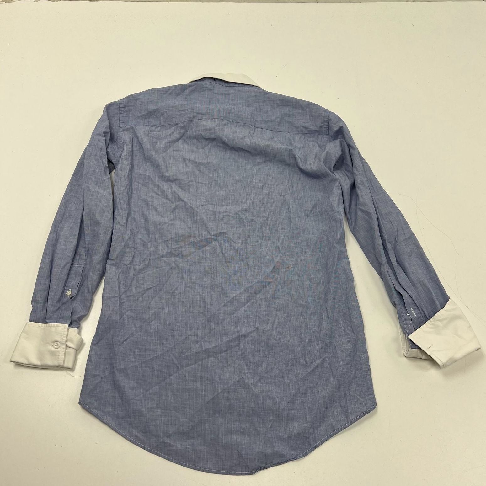 Vintage 80s Christian Dior Monsieur Banker Collar French Cuff Dress Shirt USA