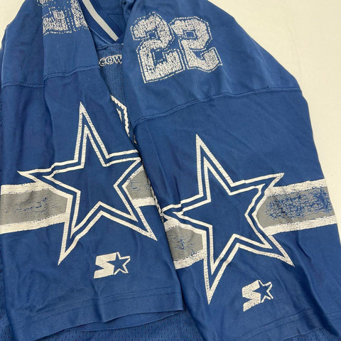 Vintage 90s Starter Dallas Cowboys Emmitt Smith NFL Football Jersey Sz XL