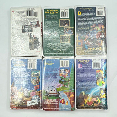 Disney 6 VHS Tape Lot Sealed 102 Dalmatians Brave Little Toaster Oliver Company