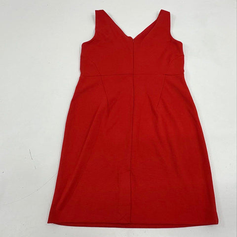 Premise Women's Adelphi Sheath Dress Matte Red Sleeveless V-Neck NWT Size 10