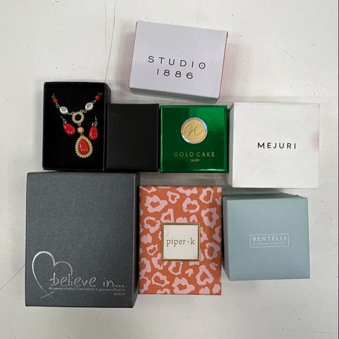 Lot of 8 NIB Jewelry Sets Gold Cake Piper K Sterling Silver Bentelli Earrings