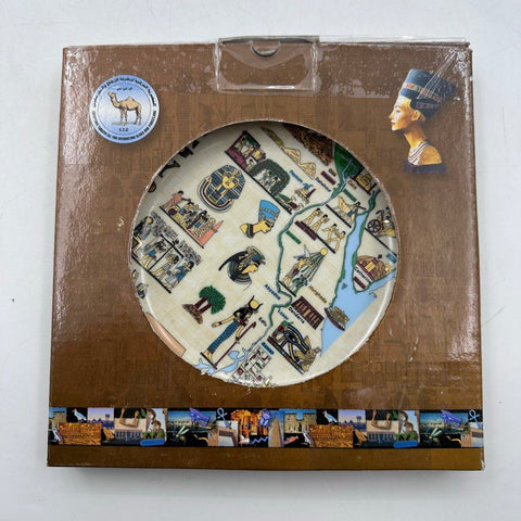 Vintage Egyptian Porcelain Plates Lot 2 Fathi Mahmoud Sculpture ETC Map of Egypt