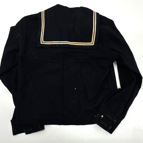 Vintage 1940s US Navy WWII Wool Sailor Jumpers Ruptured Duck Bullock Lot 2 Sz S