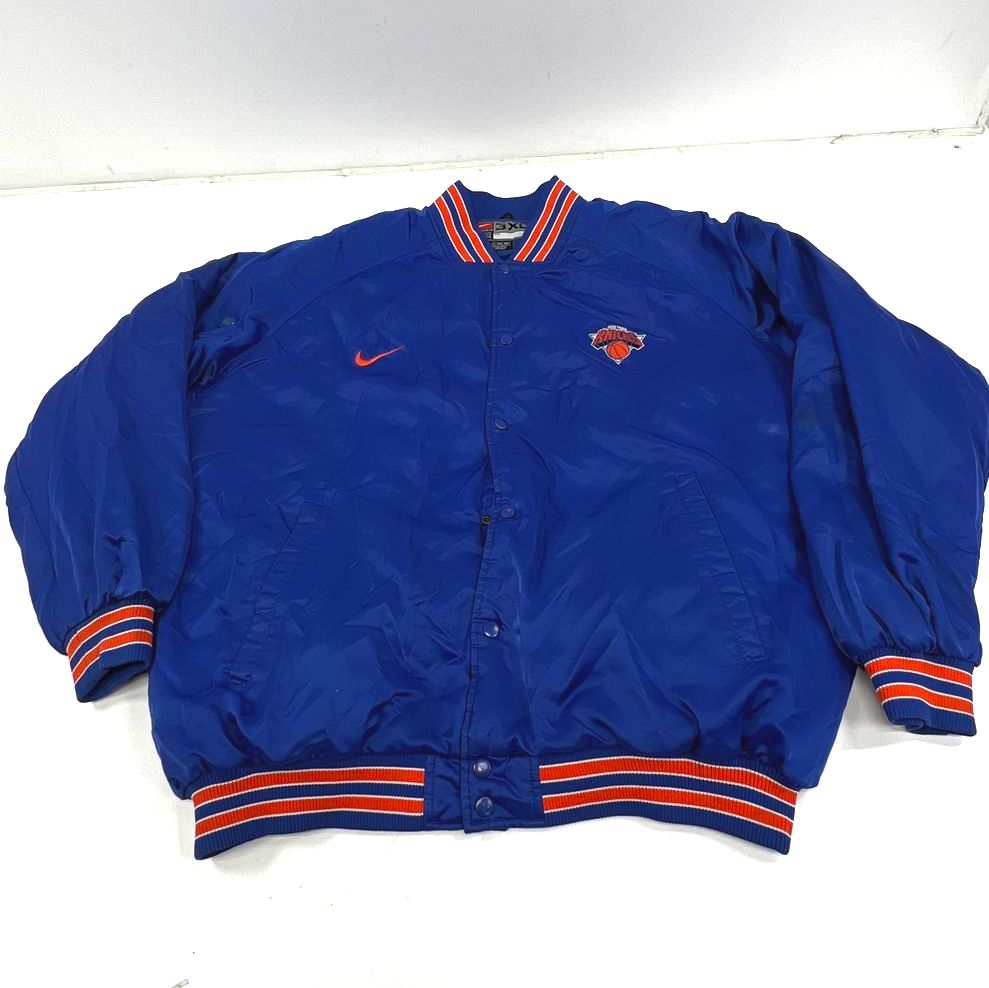 Vintage Y2K Nike New York Knicks NBA Bomber Jacket Insulated Embroidered 3XL