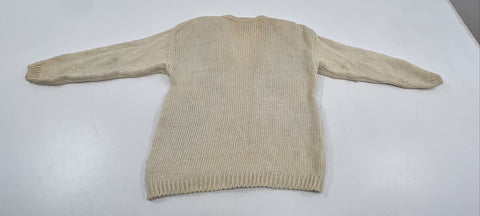 Vintage 90s Cabin Creek Women's Cream Floral Embroidered Cardigan Sz L P