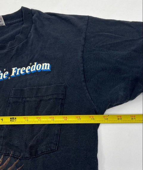 Vintage 1990 Harley-Davidson Eagle Freedom T-Shirt Single Stitch USA Sz L