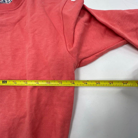 Denim & Flower Men's Crewneck Performance Fleece Sweatshirt Coral NWT Size S