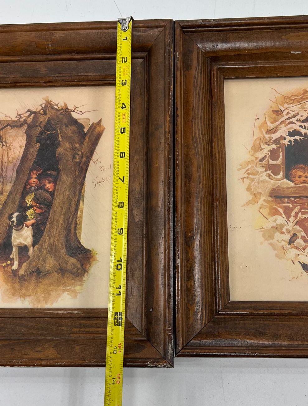 Sophie Jucker Print Lot of 2 Victorian Children Genre Scene Framed Art 11x12.5