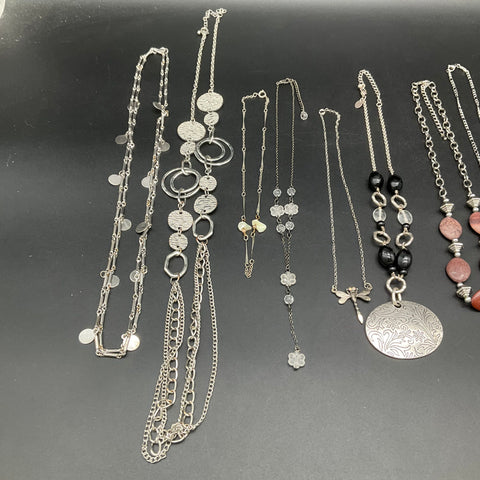 Vintage & Modern Costume Jewelry Lot 13 Necklaces Pendants Beaded Boho Style