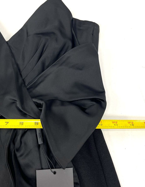 White House Black Market Black Strapless Bow Front Sheath Dress Women's 0 NWT