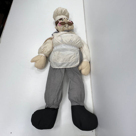 Vintage Lillian Vernon Chef Plush Doll Large 35" Baker Cook Kitchen Decor
