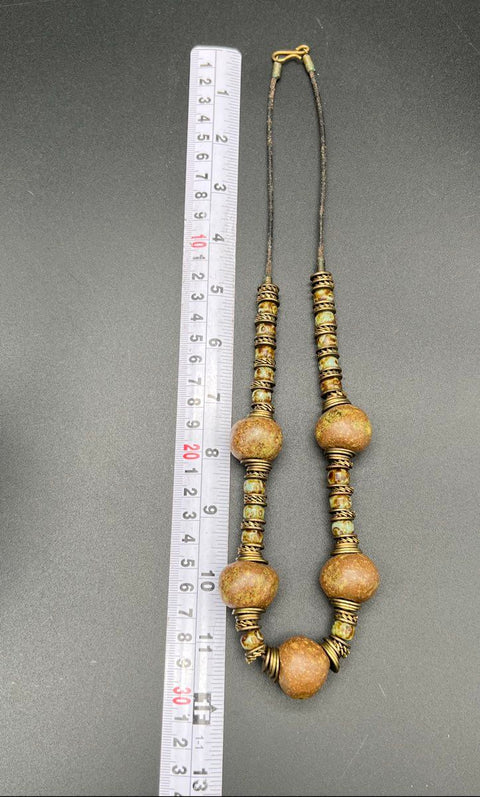 Chunky Bohemian Brutalist Necklace Cuff Ring Jewelry Lot of 5 Pieces