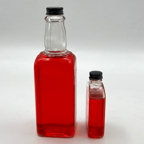 Vintage 50s Pauline & The Huntsman Men's Hair Oil Red Liquid Bottles Lot