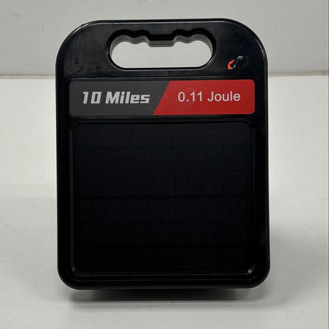 10 Miles 0.11 Joule Solar Powered Electric Fence Charger Energizer Untested