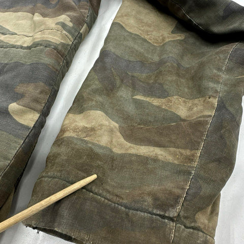 Vintage Old Navy Men's Woodland Camo Quilted Lined Hooded Field Jacket Coat Sz M