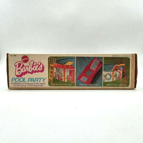 Vintage 1974 Mattel Barbie Pool Party Playset 7897 With Original Box