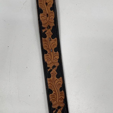 Lot of 5 Men's Leather Belt Straps No Buckles Tooled Western Studded Crafts