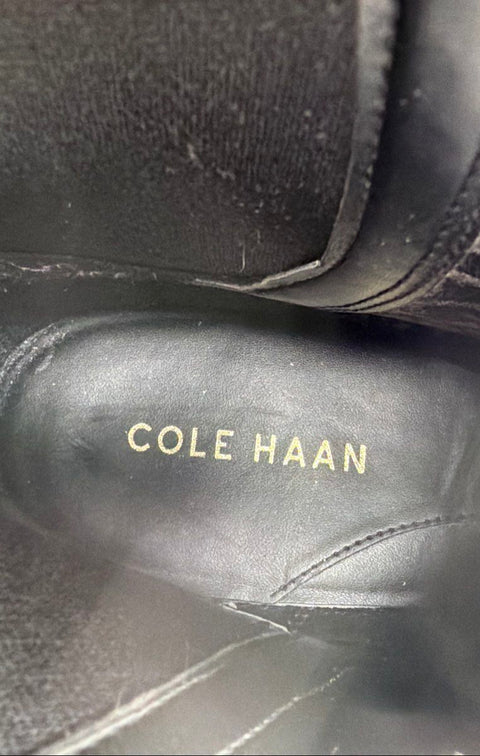 Cole Haan Grand Ambition Huntington Black Leather Tall Knee High Boots Size 8B