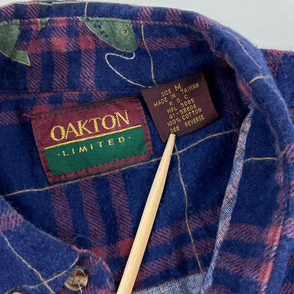 Lot 2 Vintage 90s Style Plaid Flannel Shirts J.Crew XL Oakton Fishing M