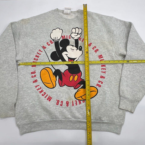 Vintage 90s Mickey & Co Disney Mickey Mouse Crewneck Sweatshirt Made USA Sz XL