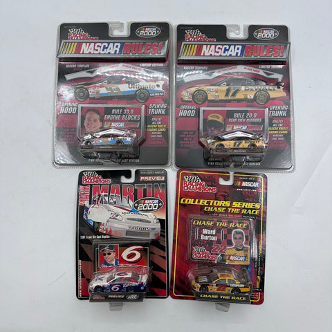 Racing Champions NASCAR Diecast Car Lot 4 Vehicles 1:64 Scale 2000-2001 MOC