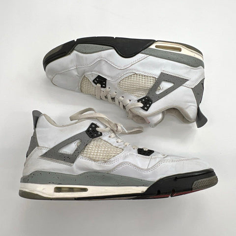 Nike Air Jordan 4 Retro White Cement Men's Basketball Sneakers Size 12