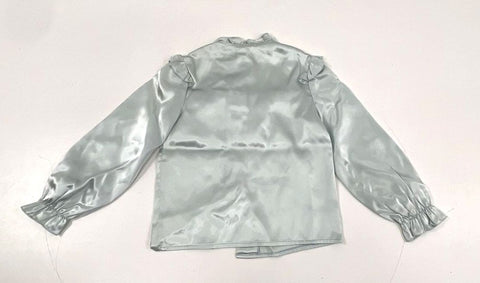 Vintage Saks Fifth Avenue Girls Pajama Top Blouse Lot 2 Ruffle Pink Blue Sz 10