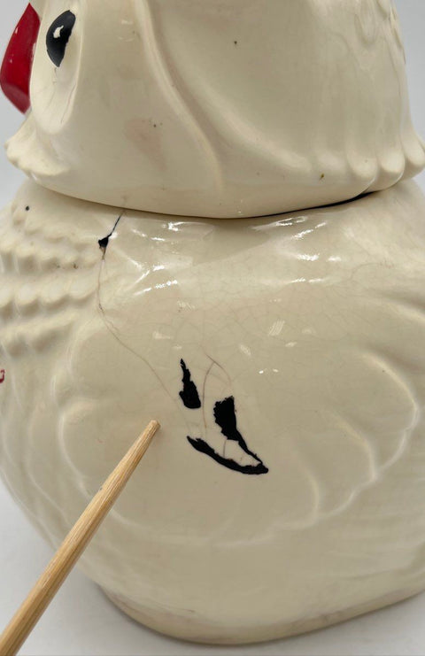Vintage Owl Cookie Jar Hand-Painted Ceramic Kitchen Canister 10 Inch