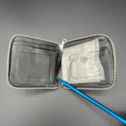 Vintage 70s DC Comics Batman & Robin Black Faux Leather Zipper Wallet 1975