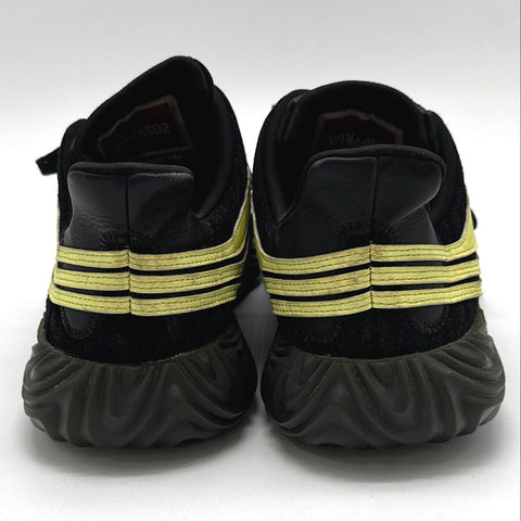 Adidas Sobakov Black Solar Yellow Gum Sole Sneakers Men's Size 10.5