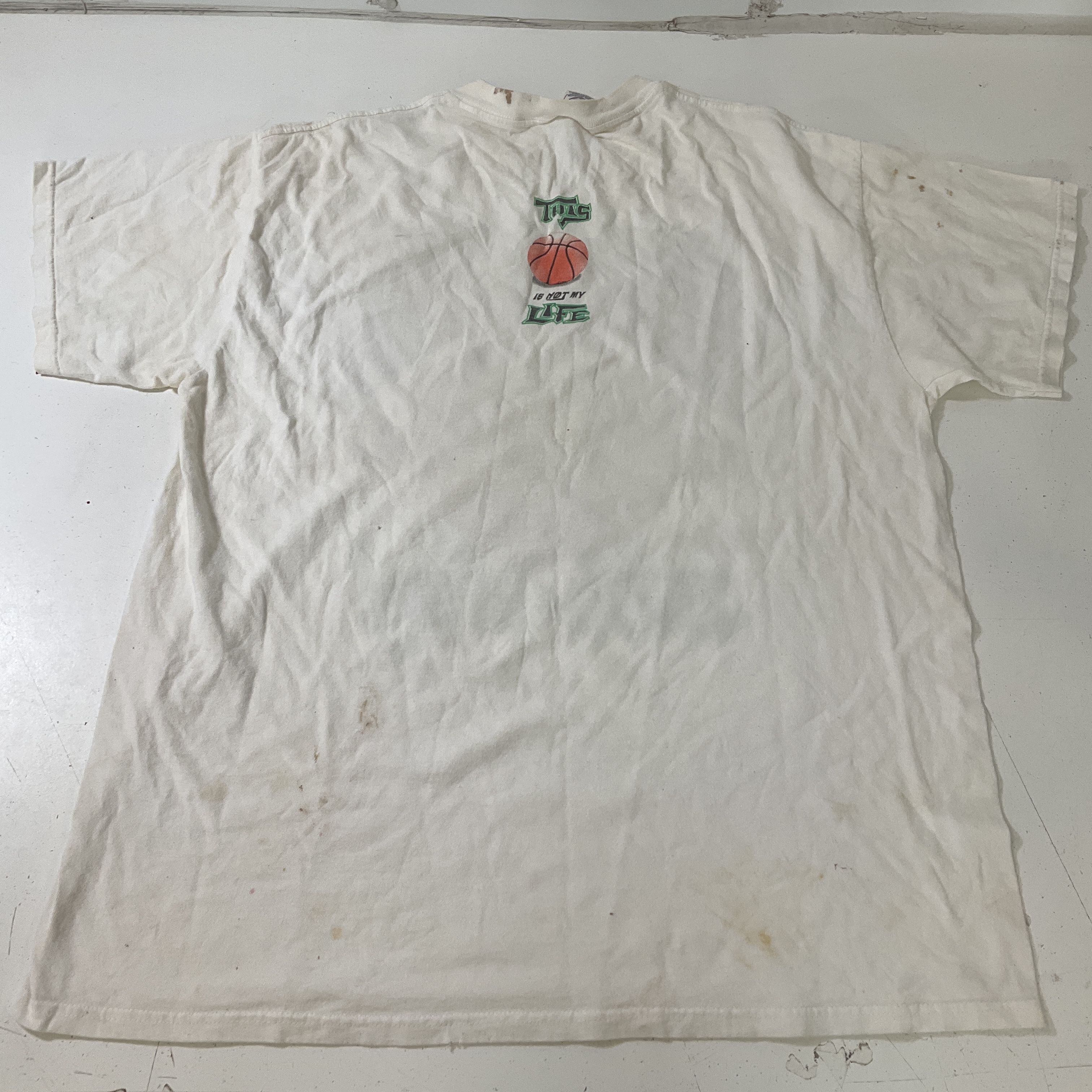 Vintage Delta Men's White Basketball is My Game Jesus is Life T-Shirt Size Large